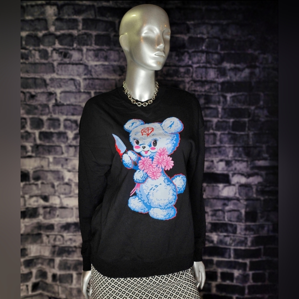 Medium Black Friday Killer Bear Sweatshirt - Picture 4 of 5